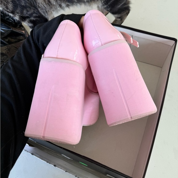 Demonia Pink Platform Mary Janes - Picture 5 of 9